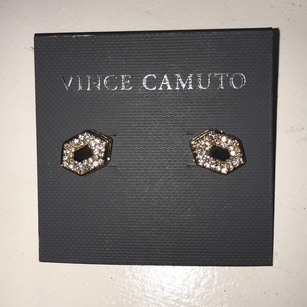 SOLD-Vince Camuto Dainty Gold Stud Earrings - Picture 2 of 7